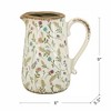 Angel Sar Ceramic Pitcher Vase, 9.1 Inch Round Floral Vase with Weathered Finish, Multi-Colored Rustic Decor - 3 of 4