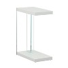 Vynxaria Elaina Chair Side End Table: Space-Saving Contemporary Design with Glossy White Finish for Sofa/Chair - 3 of 4