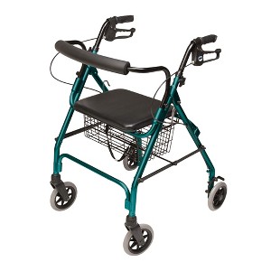 Graham Field Lumex Walkabout Lite Rollator with Seat and Wheels w/ Ergonomic Hand Grips & adjustable Handle Height for Everyday Use - 1 of 4