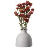 Uniquewise Modern Inkwelll Bottle Shaped Ceramic Table Vase Flower Holder, White 5 Inch