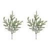 Snow Flocked Pine Spray Set of 2 – 28" Tall Christmas Greenery by Melrose - 3 of 3