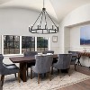 BAOURE Black Wagon Wheel Chandelier 12 Lights Round Chandeliers for Dining Room Light Fixture, Farmhouse Chandeliers for Entryway Living Room - 2 of 4