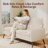 Dyonery Loveseat Sofa, Memory Foam Cushion with Tool-Free Setup, Mid-Century Modern Design for Small Spaces - 3 of 4