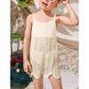 Girls Sheer Cover Dress Summer Beach Cover Up Dresses Crochet Beach Dress for Little Girl  Sleeveless Spaghetti Strap Sheer Beach Sheer Cover Up - 3 of 4