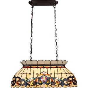 Chloe Lighting Serenity Victorian-Style 3-Light Dark Bronze Finish Island Pendant 28" Wide - 1 of 4