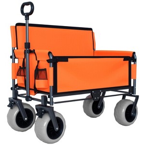 BEAFUP Multi-Functional Seat Wagon with Unique Bench Conversion, 500lb Heavy-Duty Capacity & 4 All-Terrain Wheels for Camping,Beach - 1 of 4