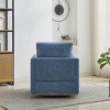 CAVINAS 360 Degree Swivel Chair, Square Accent Chair, Upholstered Single Sofa Chair, Lounge Armchair for Living Room Bedroom Apartment Nursery - 4 of 4
