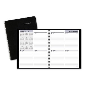 DayMinder Open-Schedule Weekly Appointment Book, 8.75 x 7, Black Cover, 12-Month (Jan to Dec): 2025 - 1 of 4