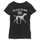 Girl's One Hundred and One Dalmatians Life is Better with 101 T-Shirt