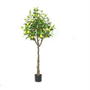 Artificial Lemon Tree 3.9ft 120cm Tall Lemon Plant In Pot Lemon Fruit Tree Pre Potted Lemon Tree Artificial Potted Plants For Indoor Decor - 1 of 4