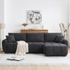 TiramisuBest 110" Modular Sectional Sofa, L Shape with Extra-large Seat, Pull-line Design, Movable Ottoman, High Density Foam, Free Combination - 2 of 4