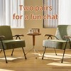 INFURNIC Accent Chairs Pattern Colorful Armchair with Soft Padded Upholstered Reading Chair for Living Room Bedroom, Green, 28.7"*23.6"*31.5" - 4 of 4
