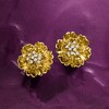 Ross-Simons 0.15 ct. t.w. Diamond Flower Earrings in 18kt Gold Over Sterling - 4 of 4