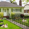 5 Panels Decorative Garden Fence Metal Wrought Iron Railings Fencing Outdoor Rustproof Landscape Border Animal Barrier - 3 of 4