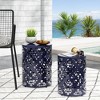 Osparple Round Outdoor Side Table with Durable Frame,Metal Patio End Tables for Backyard,Pool,Indoor Companion,Durable and Rustproof,2PC - 4 of 4