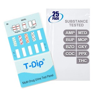 Mintegrity [25pk] 9 Panel Urine Drug Test Card for Home | High Sensitivity Substance Screening Home Detection Urine Dip Card | MT-WDOA-295 - 1 of 4