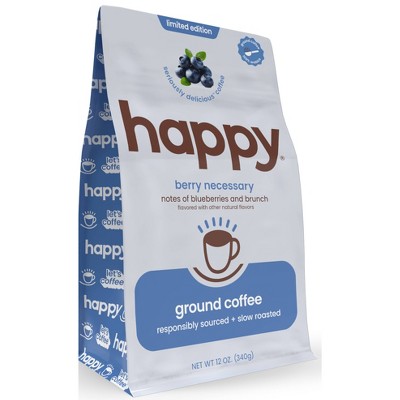 Happy Blueberry Flavored Medium Roast Ground Coffee - 12oz