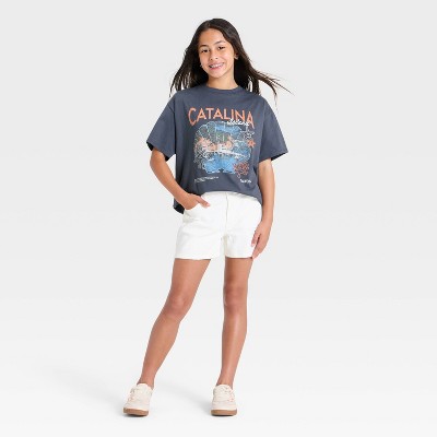 Art Class Girls’ Oversized “Catalina” Graphic T-Shirt - art class™ Navy Blue M — фото 3