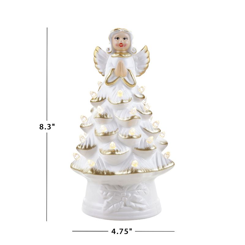 Mr. Christmas Nostalgic Ceramic LED Christmas Tree, Angel, 8.5", 3 of 6