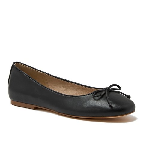 Обувь Lands' End Women's Essential Leather Ballet Flats - 8 - Black