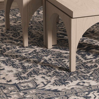 Hauteloom Etoile Navy Blue Performance Rug