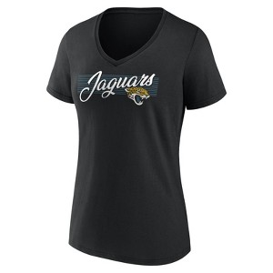 NFL Jacksonville Jaguars Women's Short Sleeve V-Neck T-Shirt - 1 of 3