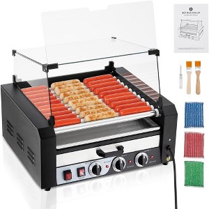 Electric 30 Hot Dog Sausage 11 Roller Grill Cooker Warmer Machine - 1 of 4