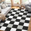 Entryway Runner Rug – Modern Checkered Washable Stain-Resistant Non-Slip Minimalist Plaid Carpet for Hallways Kitchen Laundry. - 2 of 4