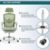 CAVINAS 360° Swivel Computer Desk Chair, High Back Mesh Home Office Desk Chair, Retractable Footrest Ergonomic Office Chair with Adjustable Headrest - 4 of 4