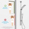TROPOW Stainless Steel Shower Panel Tower System with Rainfall Waterfall Shower Head,3 Shower Modes Handheld, Tub Spout, Wall-Mounted Shower Set - 4 of 4