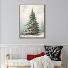 Amanti Art Snow Covered Evergreen Fir Tree by The Creative Bunch Studio Canvas Art Framed - 4 of 4