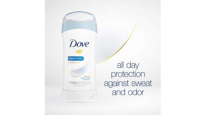 Dove Beauty Original Clean 24-Hour Women&#39;s Antiperspirant &#38; Deodorant Stick - 2pc/2.6oz, 2 of 9, play video