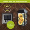 Briarwood Lane Summer Lantern 12" x 6" x 6" Checkered Sunflowers Solar For Summer Lantern - 2 of 4