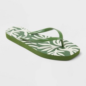 Women's Palmer Square Toe Palm Flip Flops - Shade & Shore™ - 1 of 4
