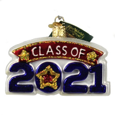 Old World Christmas 2.5" Class Of 2021 Ornament Graduate Dated  -  Tree Ornaments