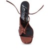 Chasm Satin Ruched Strap Tie Up Sandals Women - 4 of 4