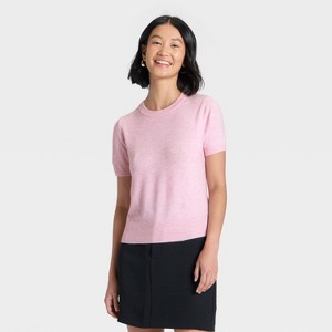 Women's Short Sleeve Cozy Knit T-Shirt - A New Day™ - 1 of 3