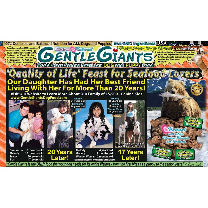 Gentle Giants Grain Free Salmon Feast Complete &#38; Balanced Dry Dog Food - 18lbs, 4 of 11