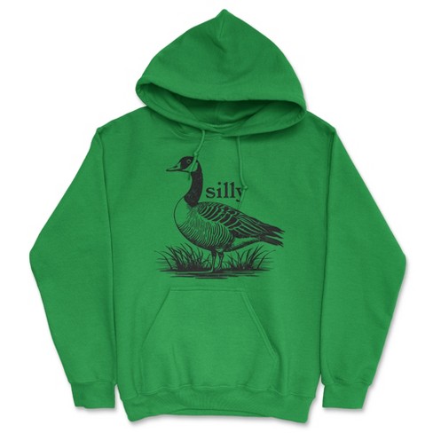 Silly Goose Unisex Hoodie Funny Sarcastic Geese Graphic Novelty Hooded Sweatshirt - Crazy Dog Hoodie - image 1 of 4