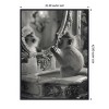 Amanti Art Monkey Bathroom Bussiness by Niky Rahner Framed Canvas Wall Art - 3 of 4
