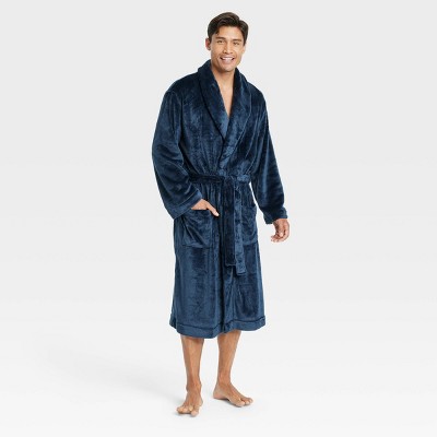 Hanes Mens Cotton Flannel Robe with Pockets 