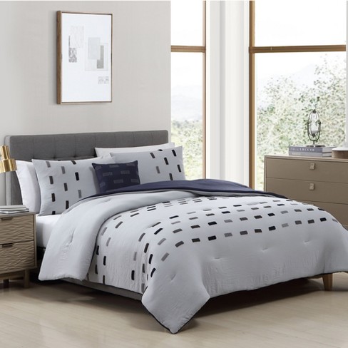Modern Threads - Capri Collection Comforter Set - Reversible Microfiber -  Elegant Printed Bed Set - Includes Comforter, Sheets, Shams, & Pillow 