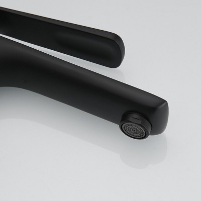 Matte Black Single Handle High Arc Vessel Sink Faucet