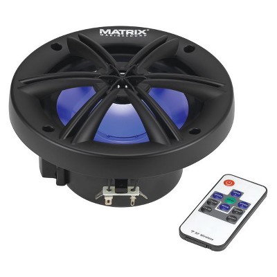 MATRIX 6.5-in 200W 2-Way Marine Speaker System BLACK with RGB LED Lighted Cones MRX600B