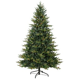 Northlight Real Touch™ Pre-Lit Shenandoah Pine Artificial Christmas Tree - 7.5' Warm White LED - 1 of 4