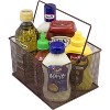 LunaLulinlk Steel Mesh Storage Organizer Caddy for Silverware, Napkins, Condiments, and more - (Brown) - 4 of 4