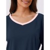 cheibear Women's Long Sleeve Shirt and Long Pants with Pocket Loungewear 2 Pieces Sleep Sets - 4 of 4