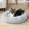PetAmi Calming Dog Bed for Puppy Cat Kitten, Round Washable Pet Bed, Anti Anxiety Cuddler, Fluffy Plush Circular Donut Bed - 2 of 4