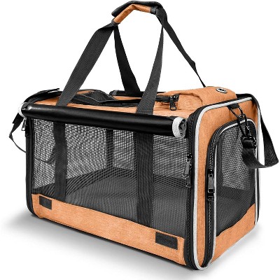 Pet Carrier for Large Cats, Soft-Sided Cat Carrier for Medium Big Cats and Puppy up to 20lbs, Washable Dog Carrier Privacy for Home Outdoor Travel