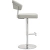 Cosmo Performance Vegan Leather Adjustable Stool Light Grey - 4 of 4